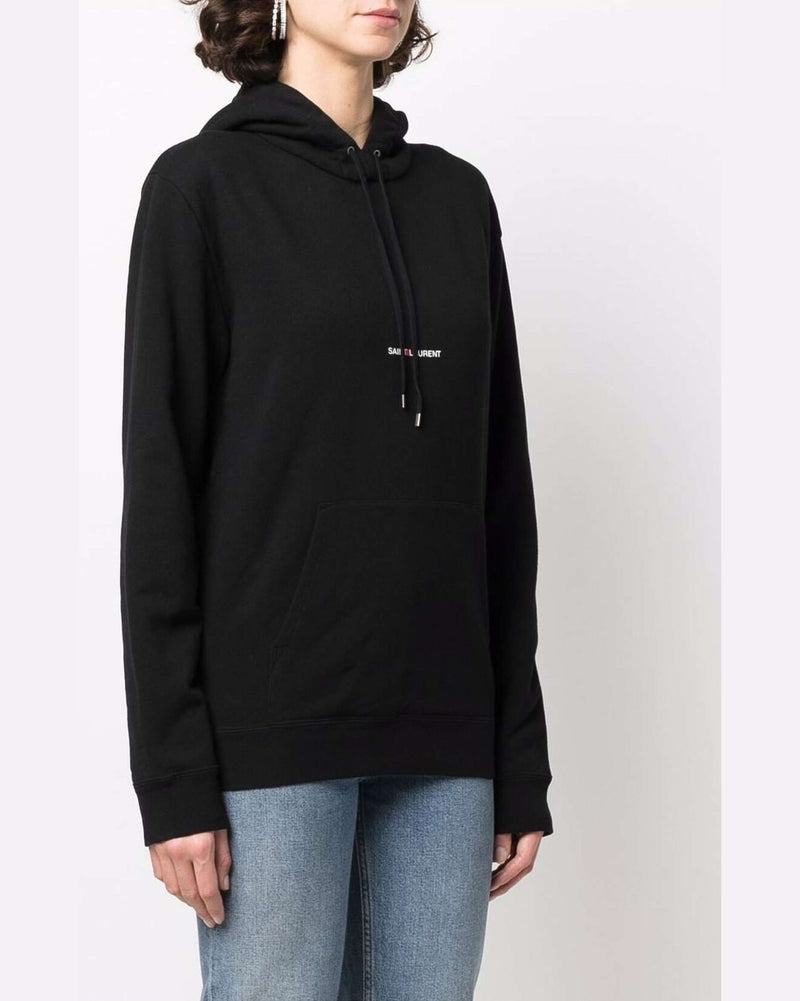 Saint Laurent Logo Print Hoodie Glam Steals