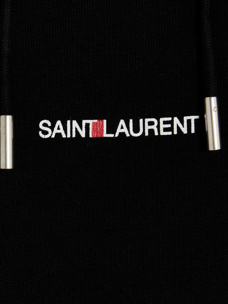 Saint Laurent Logo Print Hoodie Glam Steals