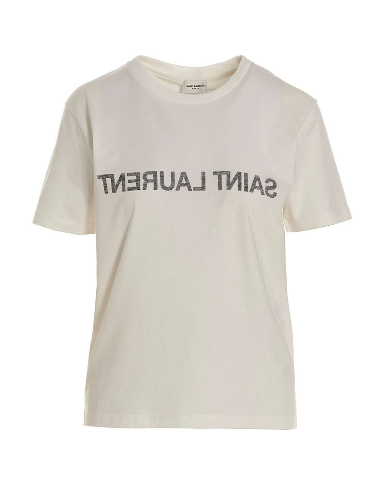 Saint Laurent Logo Print T-shirt Glam Steals