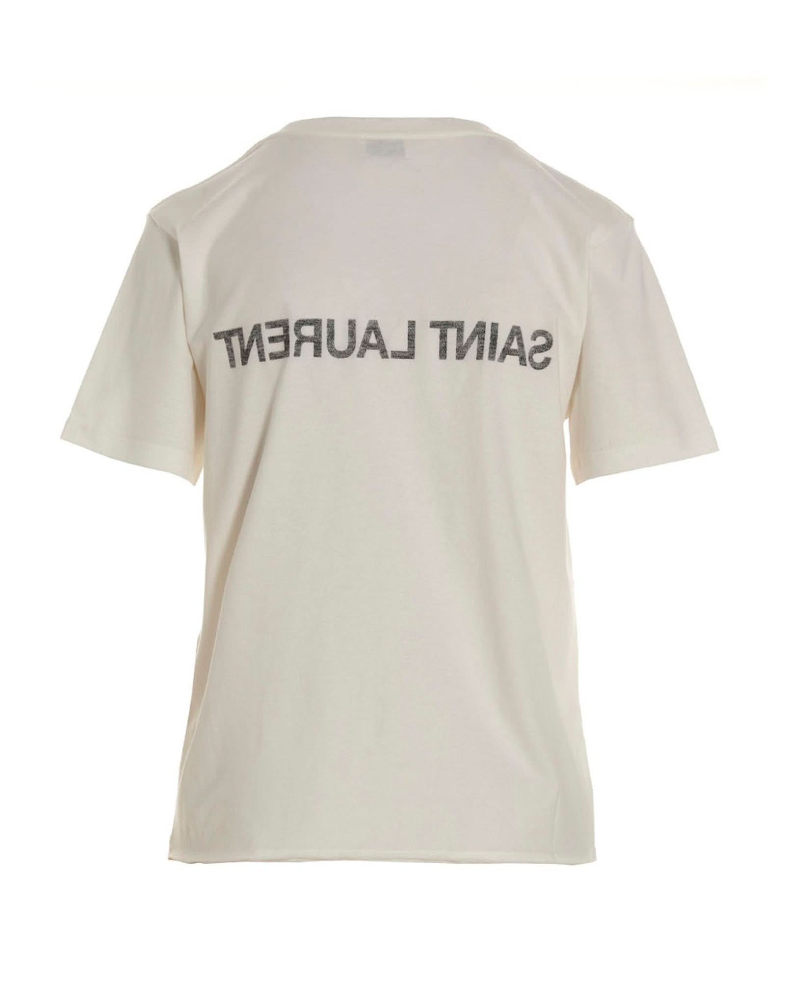 Saint Laurent Logo Print T-shirt Glam Steals