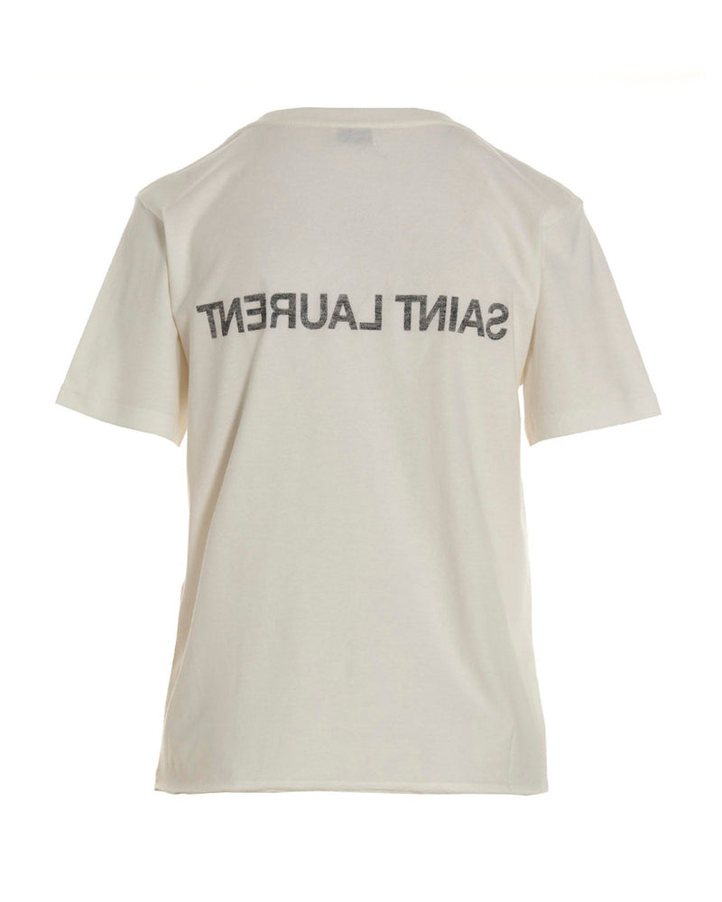 Saint Laurent Logo Print T-shirt Glam Steals