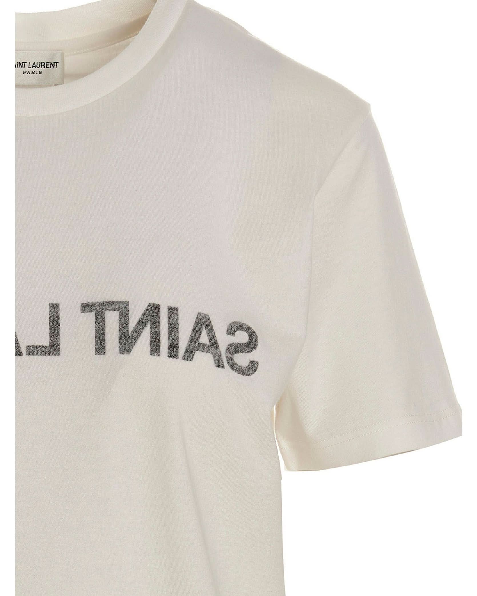 Saint Laurent Logo Print T-shirt Glam Steals