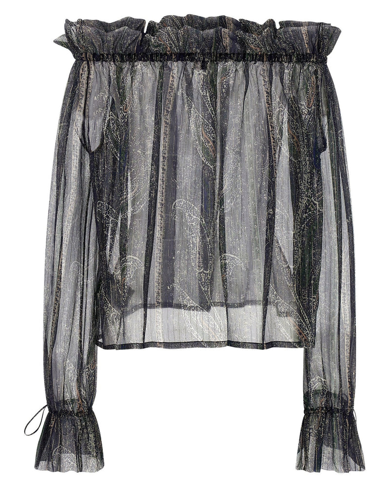 Saint Laurent Lurex Blouse Glam Steals