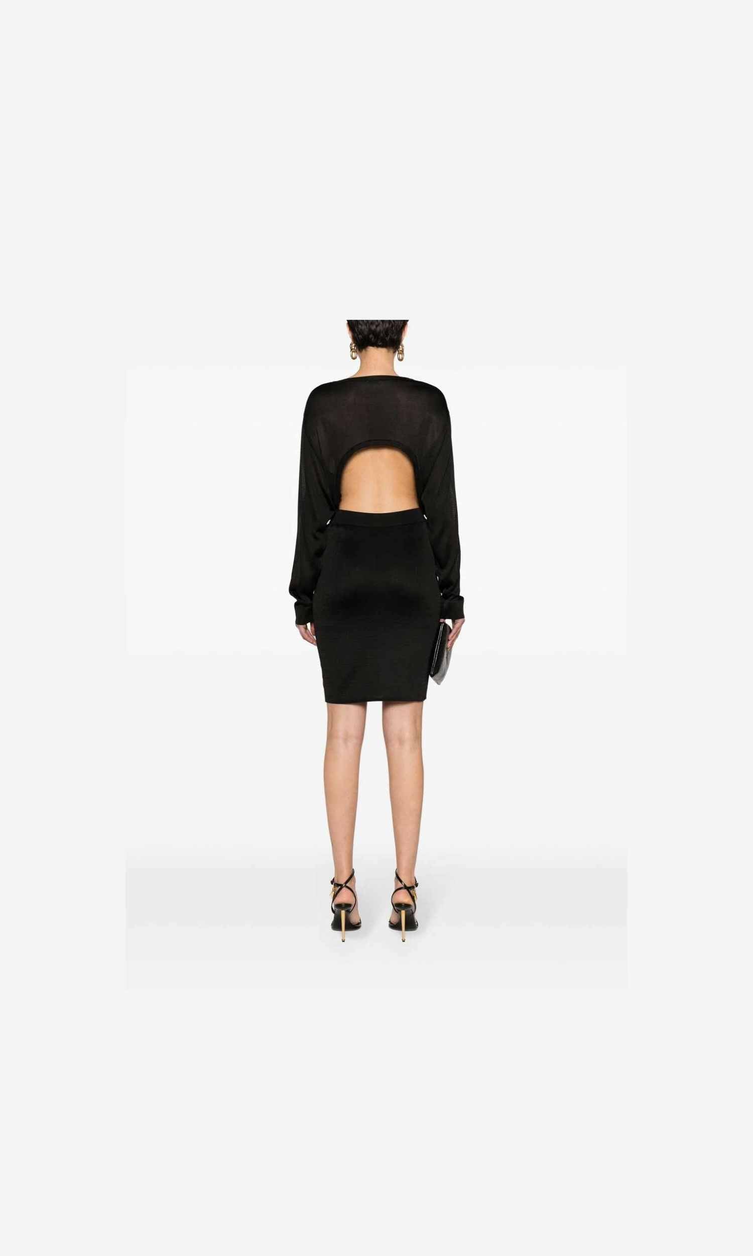 Saint Laurent Open Back Knitted Dress Glam Steals