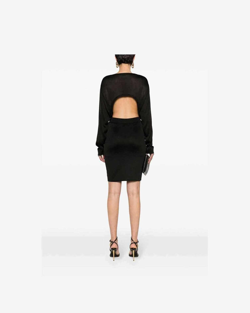 Saint Laurent Open Back Knitted Dress Glam Steals