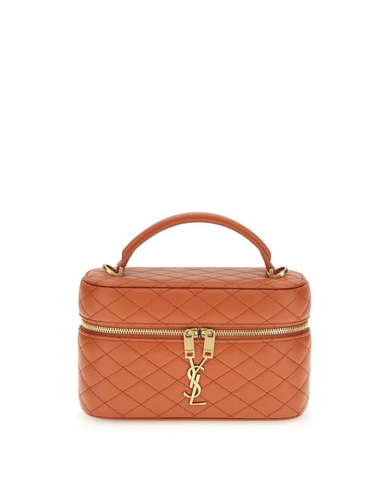 Saint Laurent Orange Calf Leather Bos Taurus Shoulder Bag Glam Steals