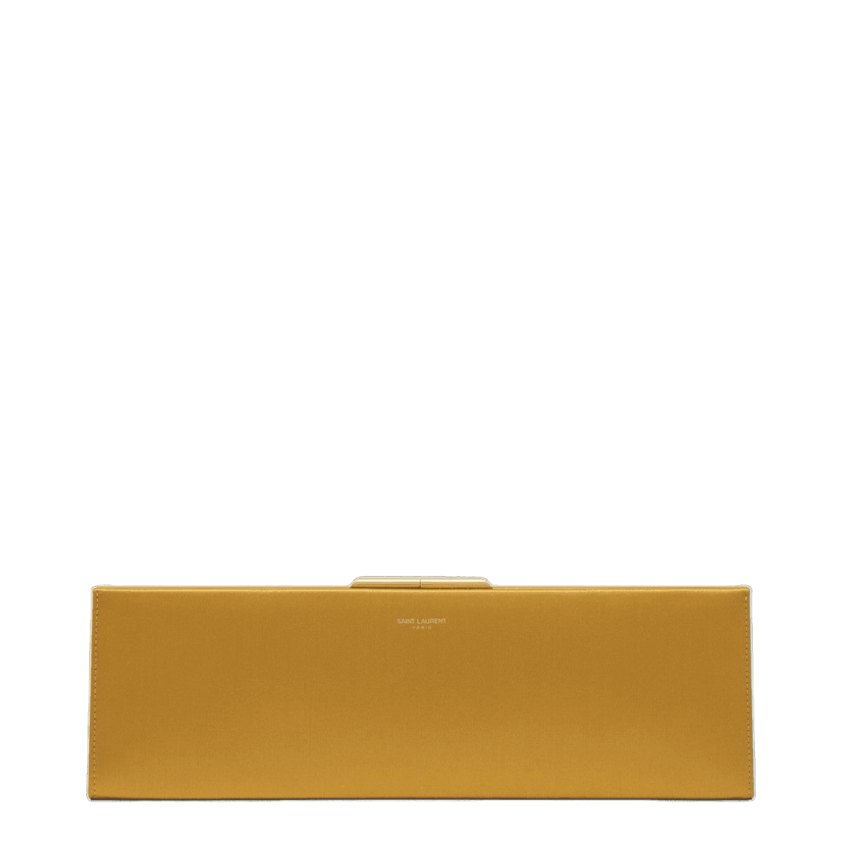 Saint Laurent Orange Satin Midnight Clutch Large Glam Steals