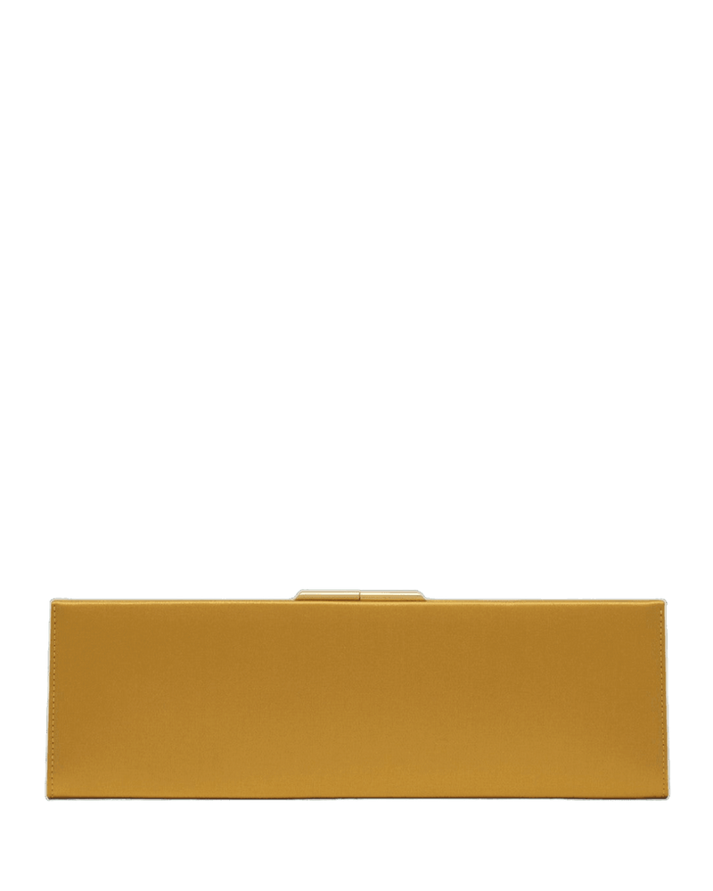 Saint Laurent Orange Satin Midnight Clutch Large Glam Steals