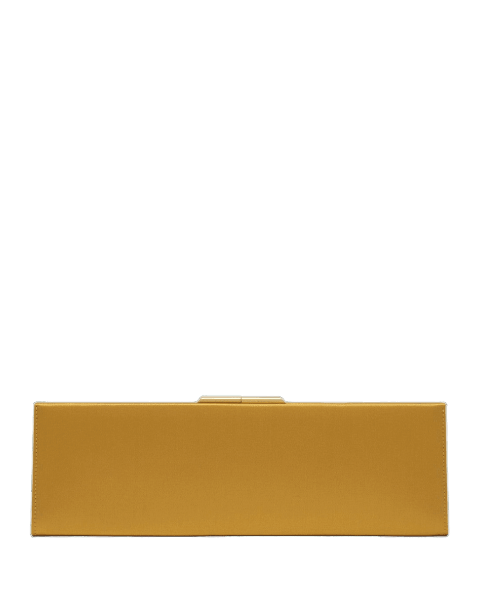 Saint Laurent Orange Satin Midnight Clutch Large Glam Steals