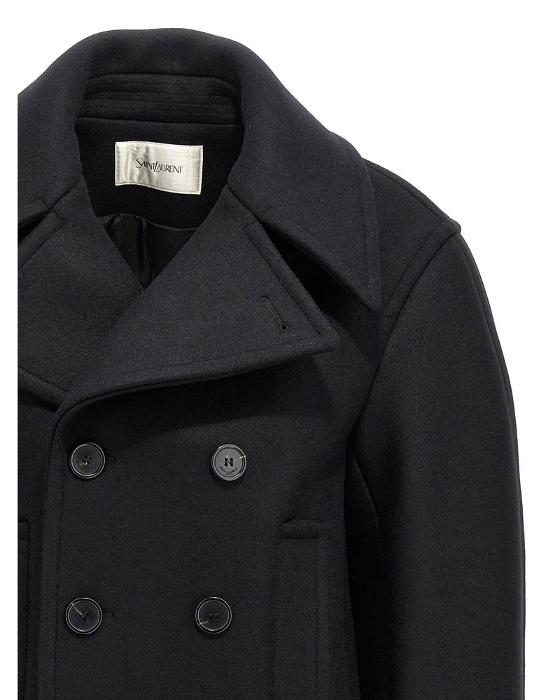 Saint Laurent Oversized Caban Coat Glam Steals