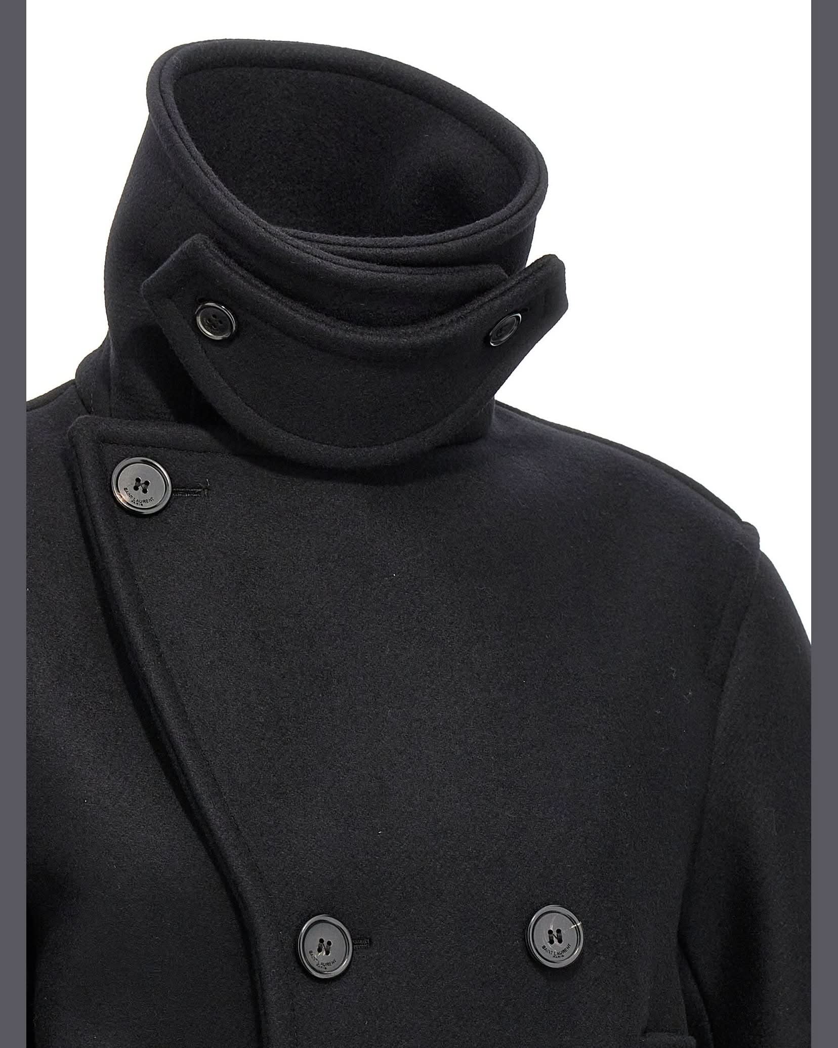 Saint Laurent Oversized Caban Coat Glam Steals