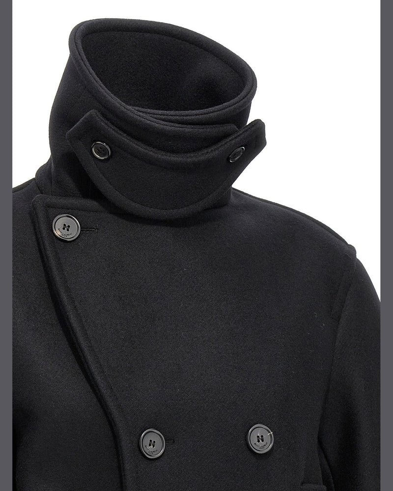 Saint Laurent Oversized Caban Coat Glam Steals