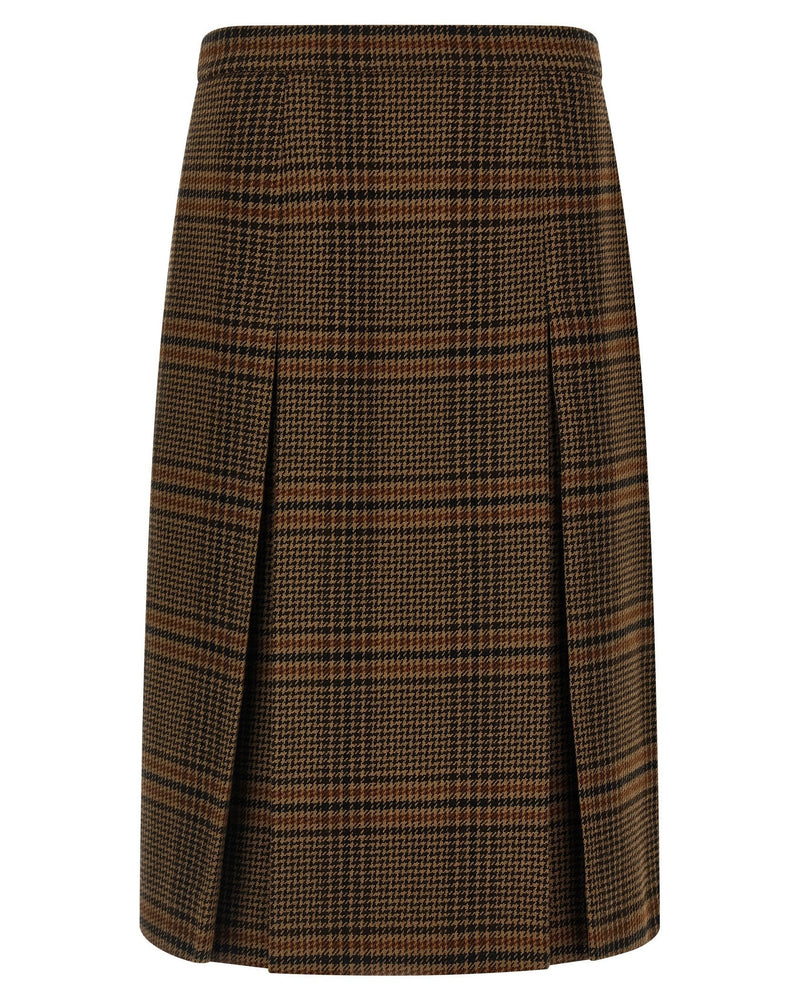 Saint Laurent Prince Of Wales Skirt Glam Steals