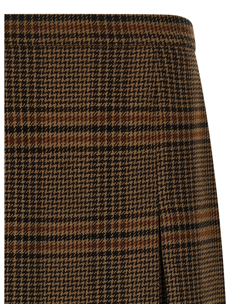 Saint Laurent Prince Of Wales Skirt Glam Steals