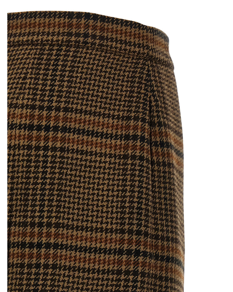 Saint Laurent Prince Of Wales Skirt Glam Steals