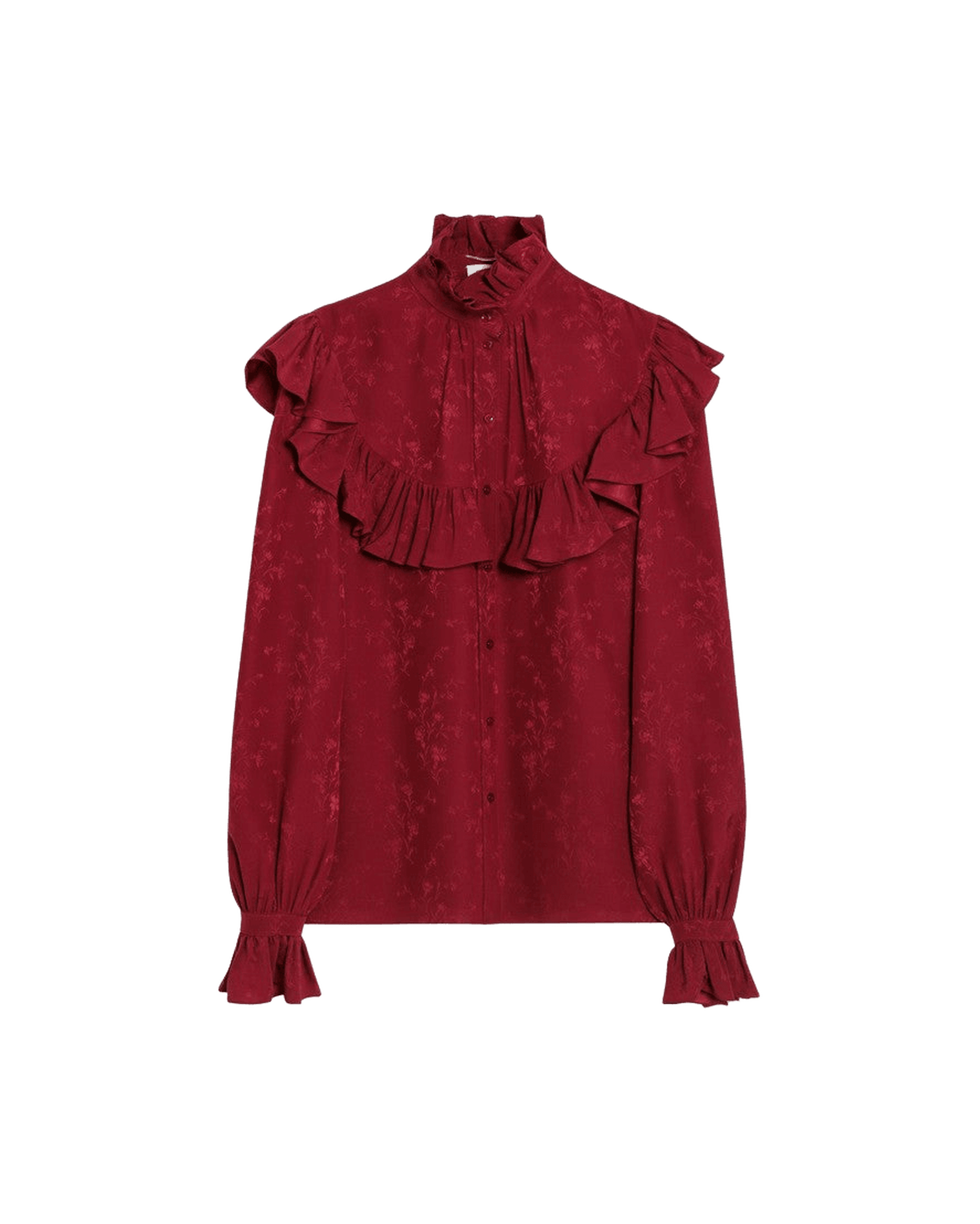 Saint Laurent Red Silk Damask Shirt Glam Steals