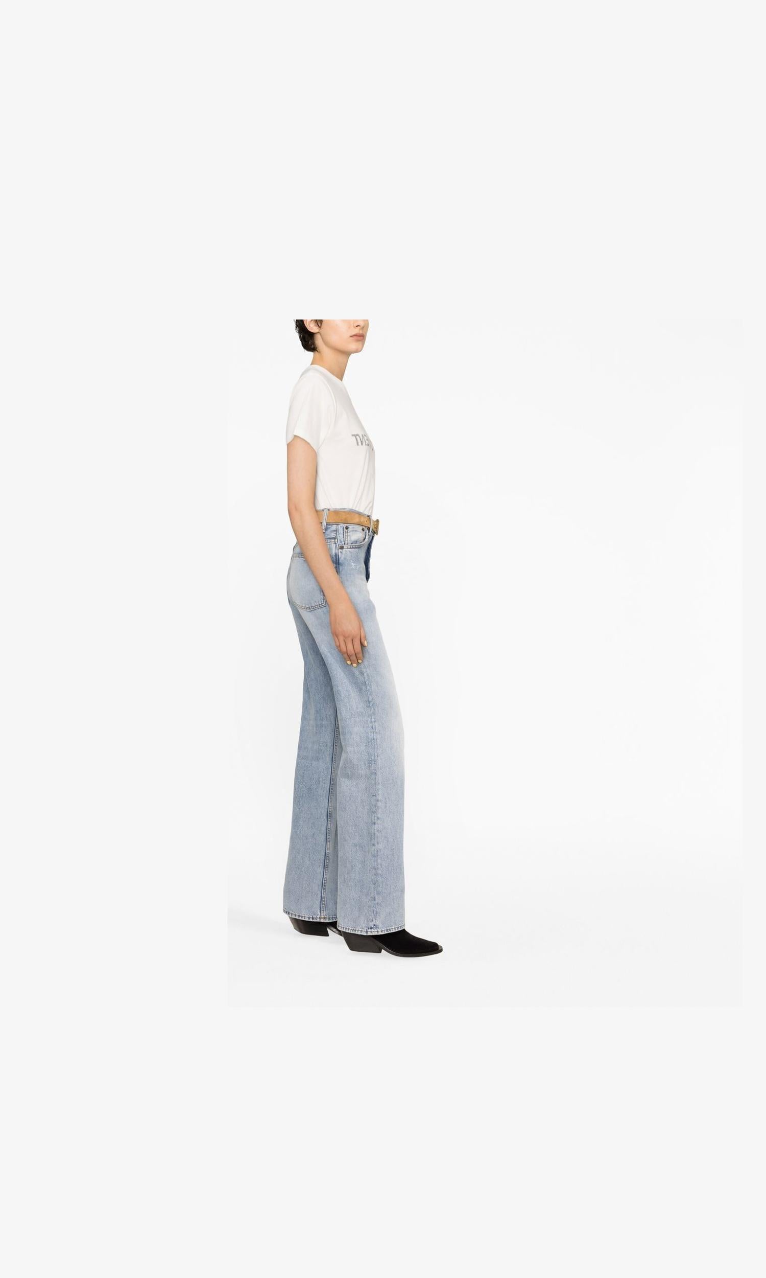 Saint Laurent Reverse Logo Print T-shirt Glam Steals