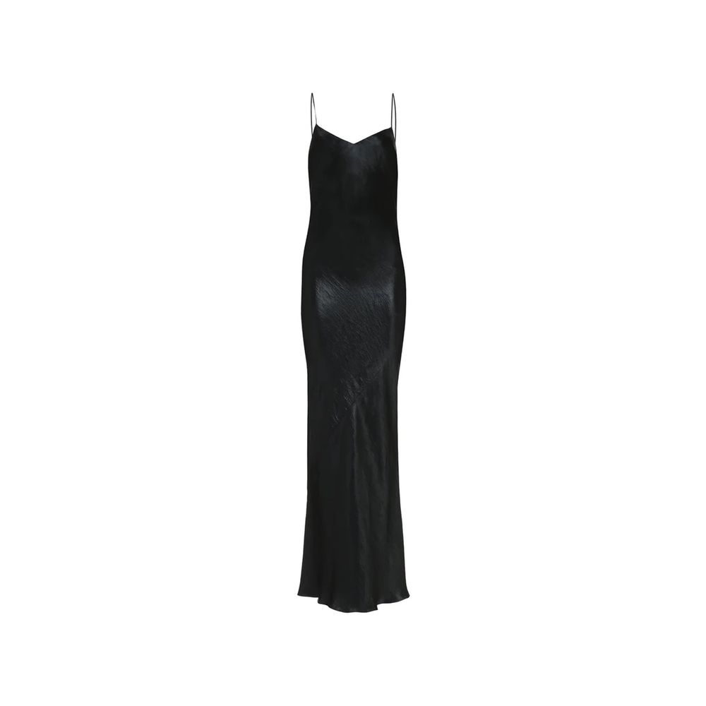 Saint Laurent Satin Long Dress Glam Steals