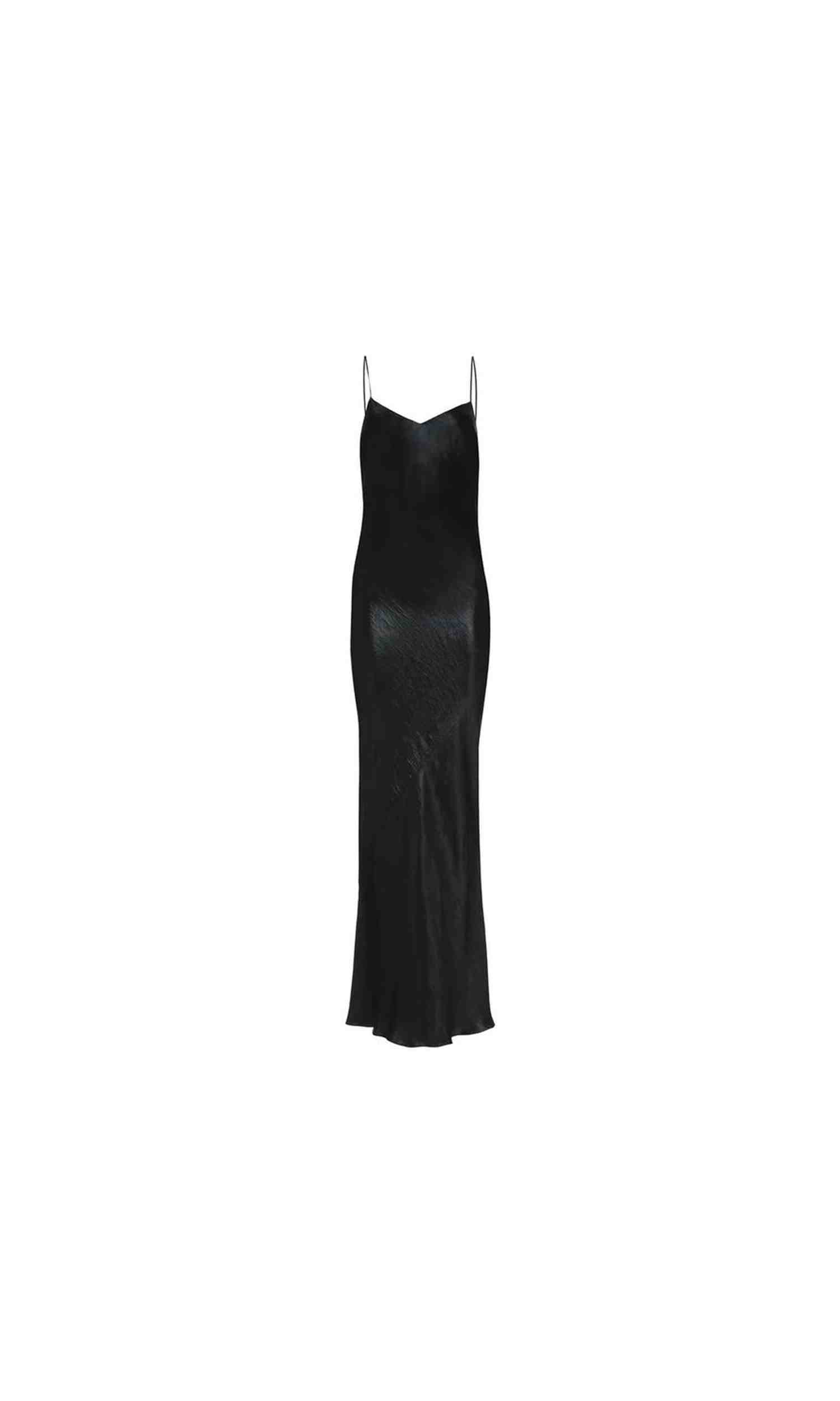 Saint Laurent Satin Long Dress Glam Steals