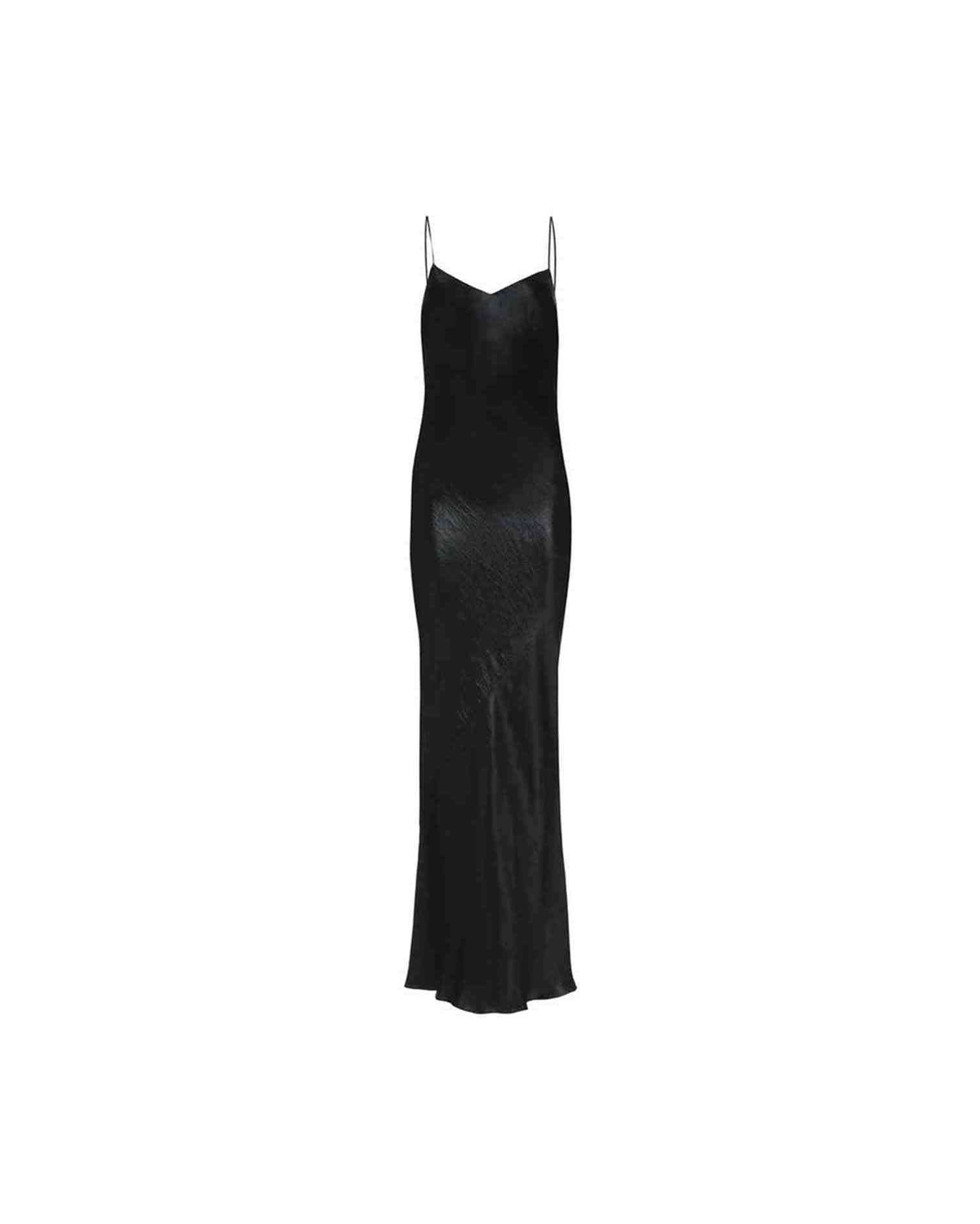Saint Laurent Satin Long Dress Glam Steals