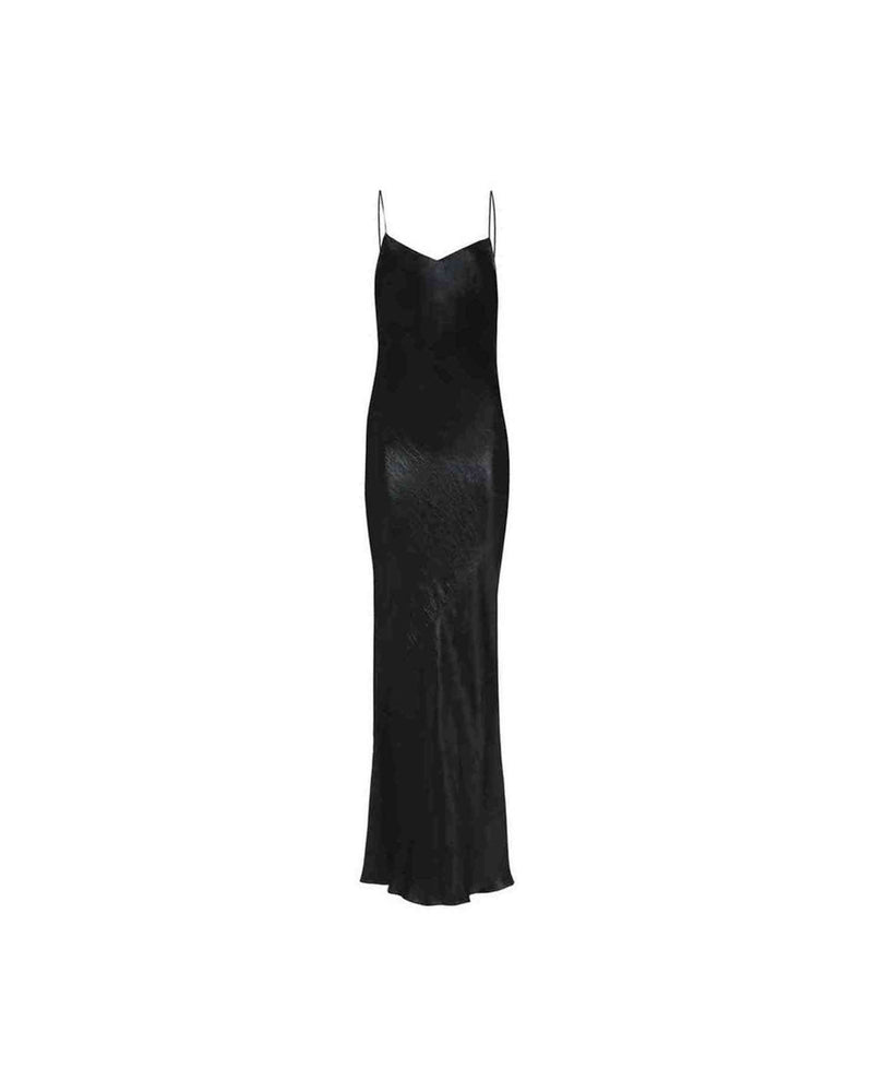 Saint Laurent Satin Long Dress Glam Steals