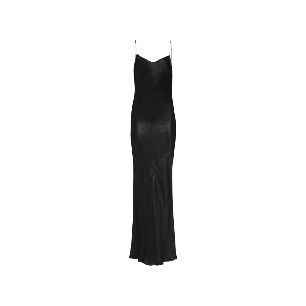 Saint Laurent Satin Long Dress Glam Steals