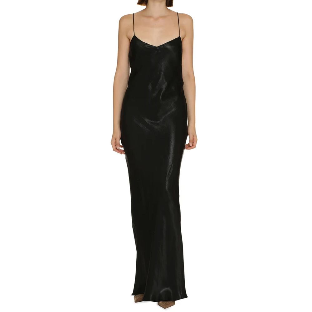 Saint Laurent Satin Long Dress Glam Steals