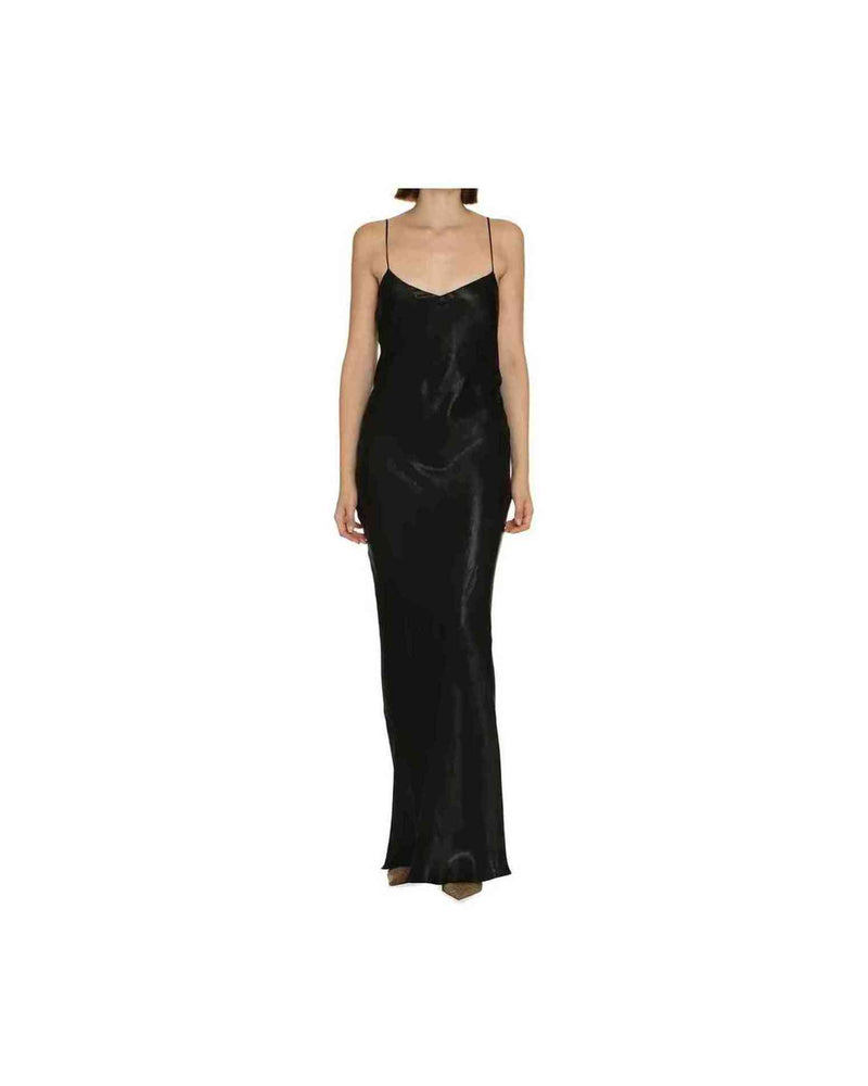 Saint Laurent Satin Long Dress Glam Steals