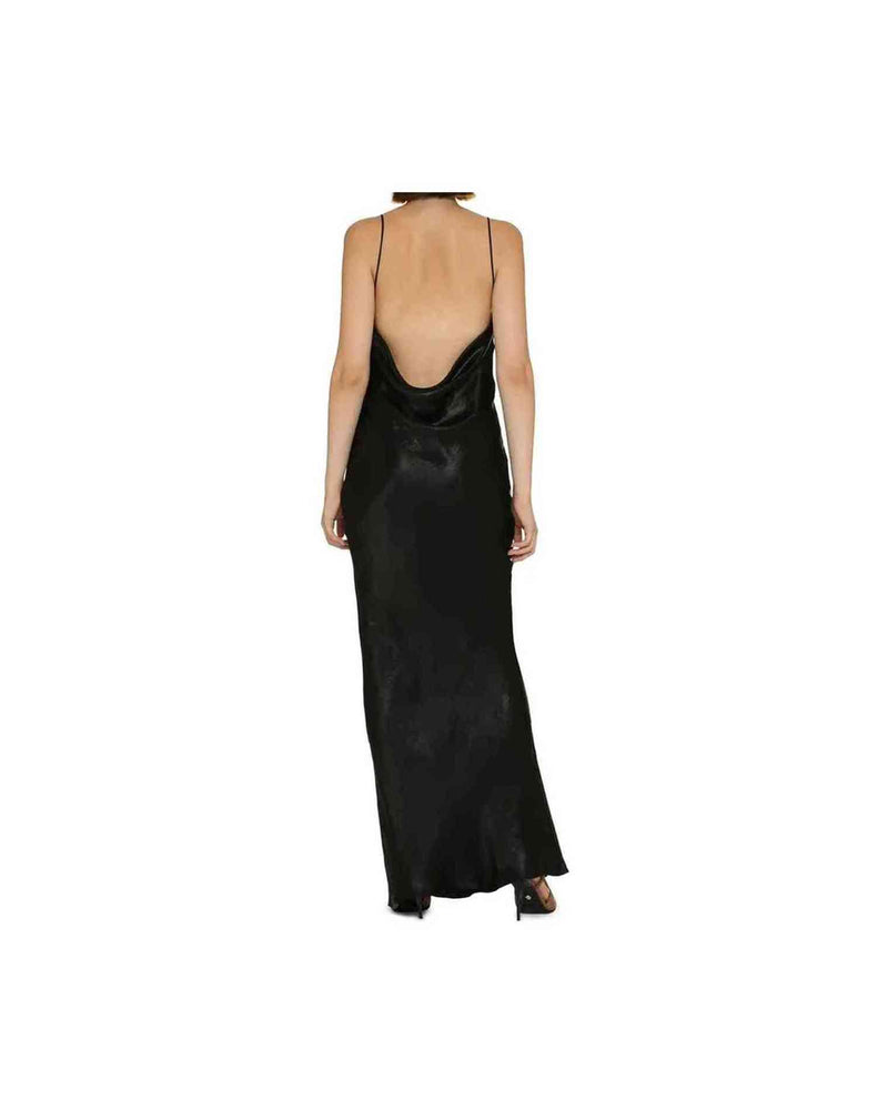 Saint Laurent Satin Long Dress Glam Steals