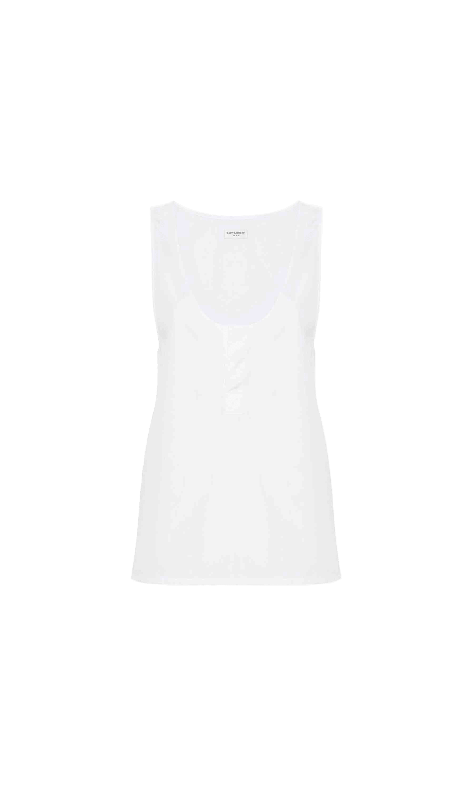 Saint Laurent Semi Sheer Henley Tank Top Glam Steals