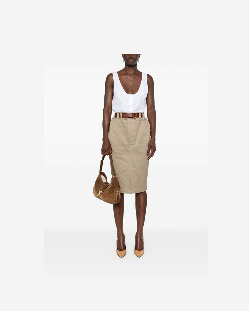 Saint Laurent Semi Sheer Henley Tank Top Glam Steals