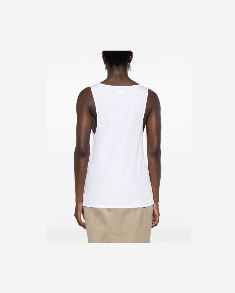 Saint Laurent Semi Sheer Henley Tank Top Glam Steals