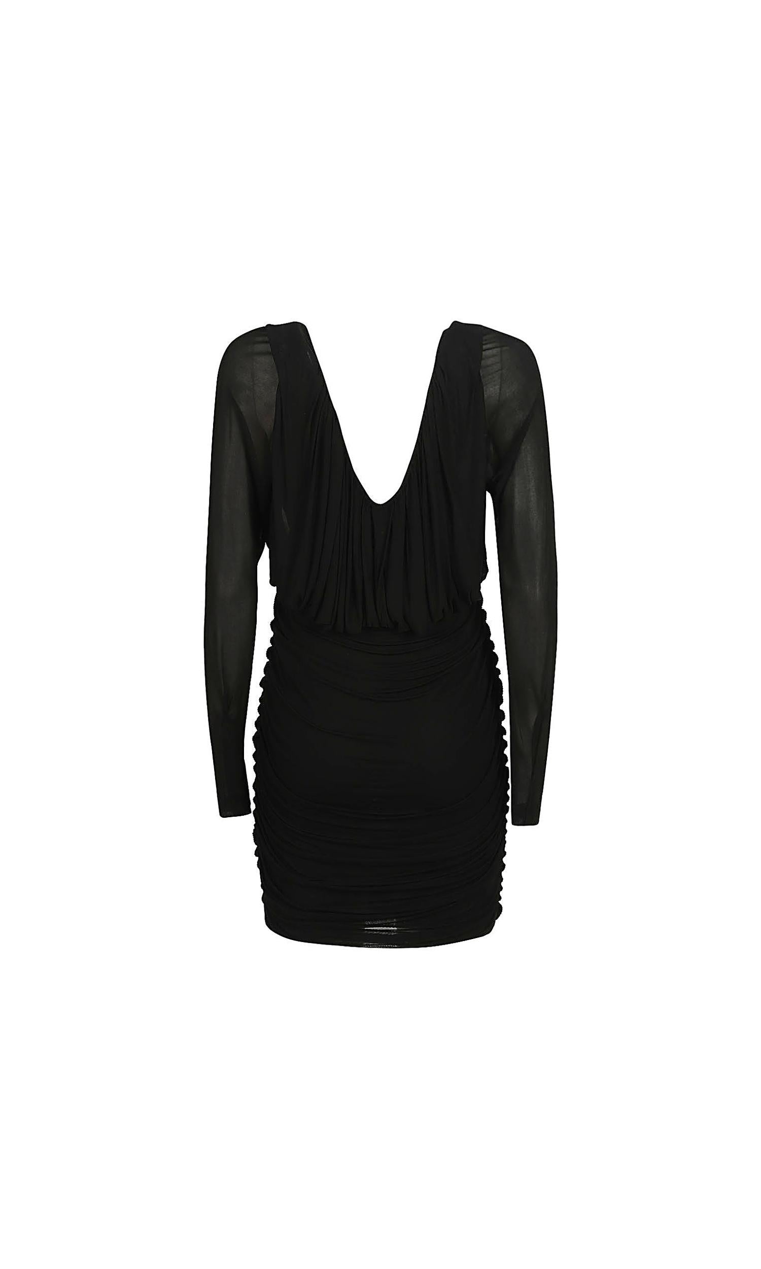 Saint Laurent Short Dress with V Neck Glam Steals