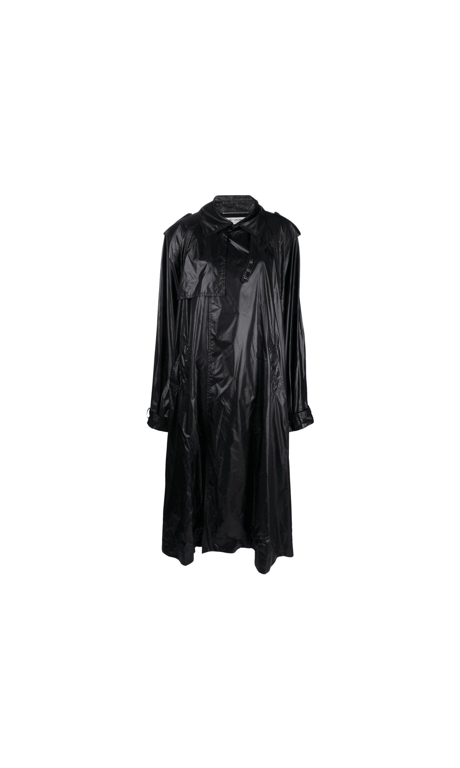 Saint Laurent Shoulder Pad Oversized Trench Coat Glam Steals