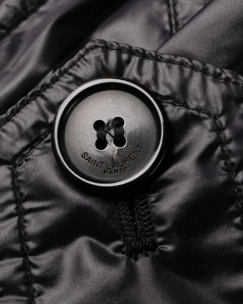 Saint Laurent Shoulder Pad Oversized Trench Coat Glam Steals