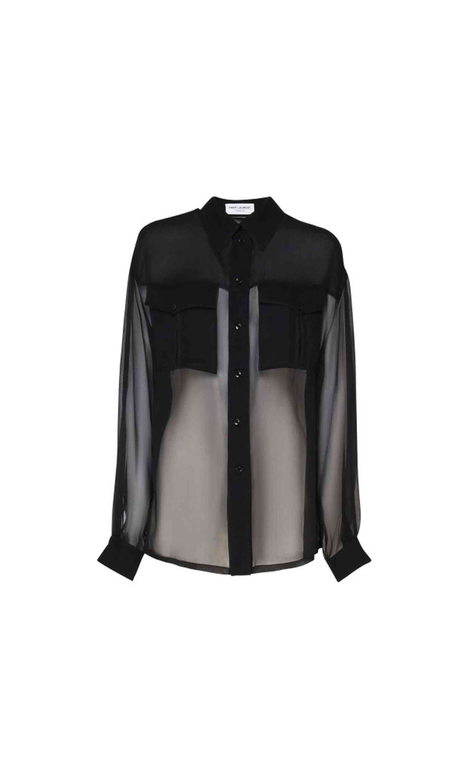 Saint Laurent Silk Crepe Muslin Shirt Glam Steals