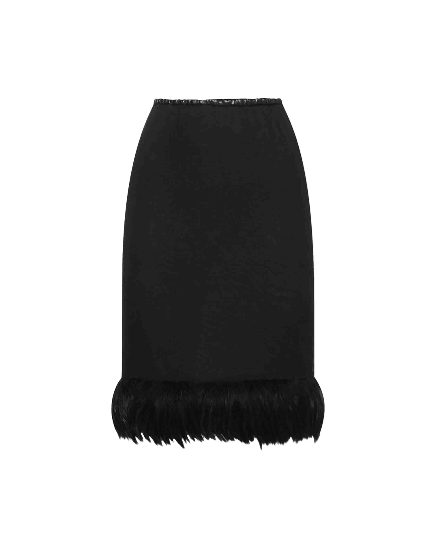 Saint Laurent Silk Feathers Trim Skirt Glam Steals