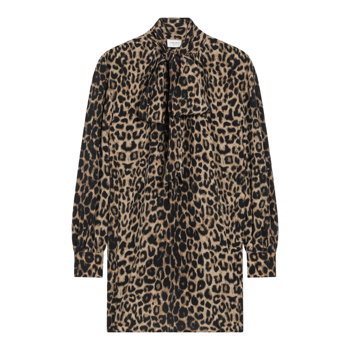 Saint Laurent Silk Leopard Print Mini Dress Glam Steals