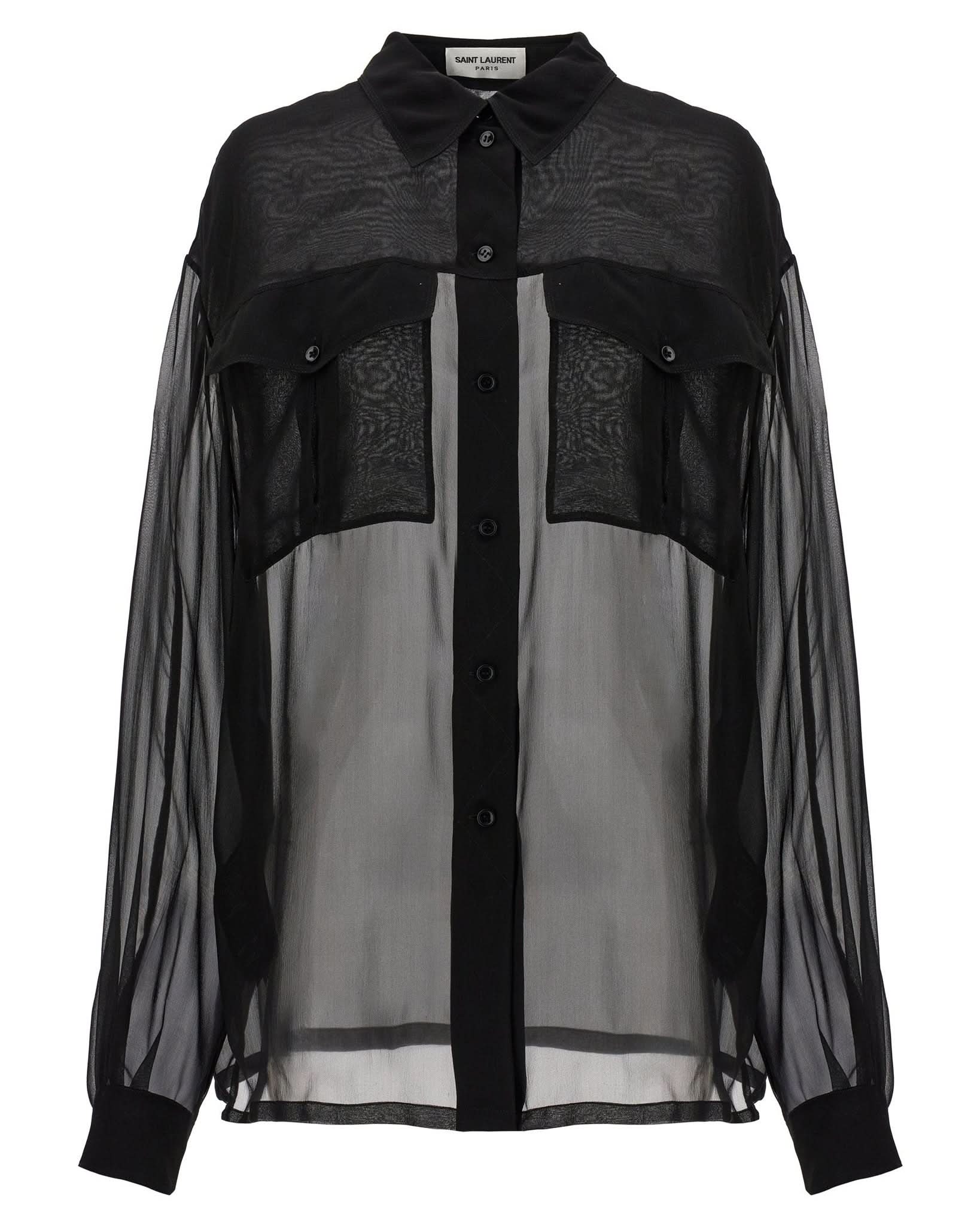Saint Laurent Silk Muslin Shirt Glam Steals