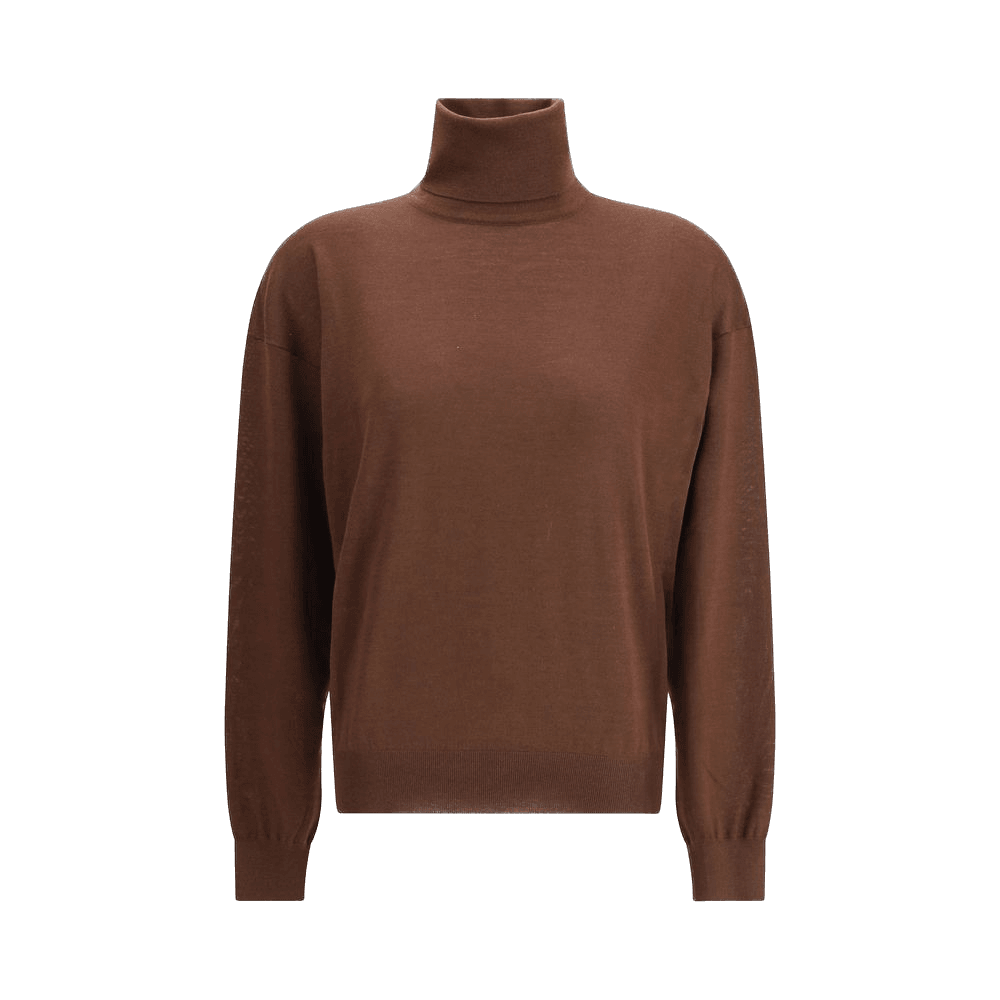Saint Laurent Silk Turtleneck Pullover Glam Steals