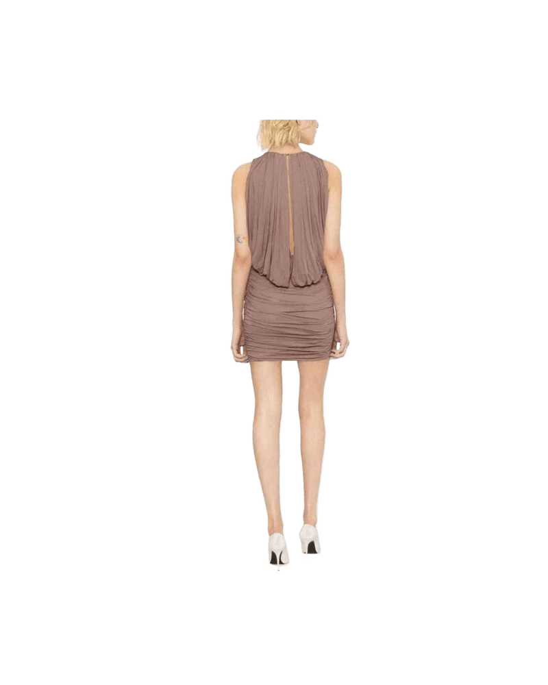 Saint Laurent Sleeveless Draped Minidress Glam Steals