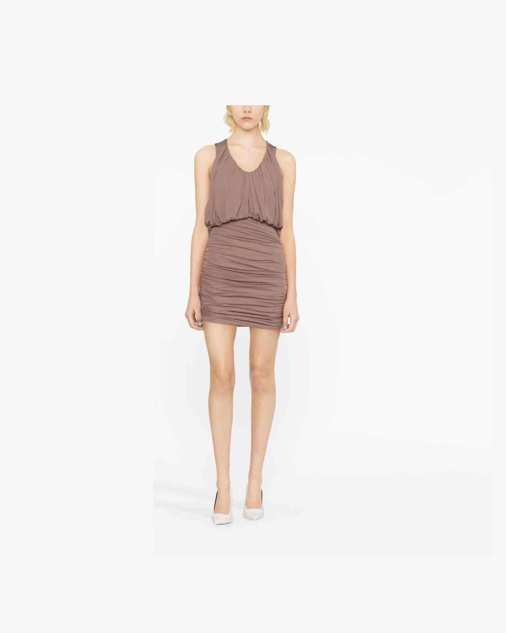 Saint Laurent Sleeveless Draped Minidress Glam Steals
