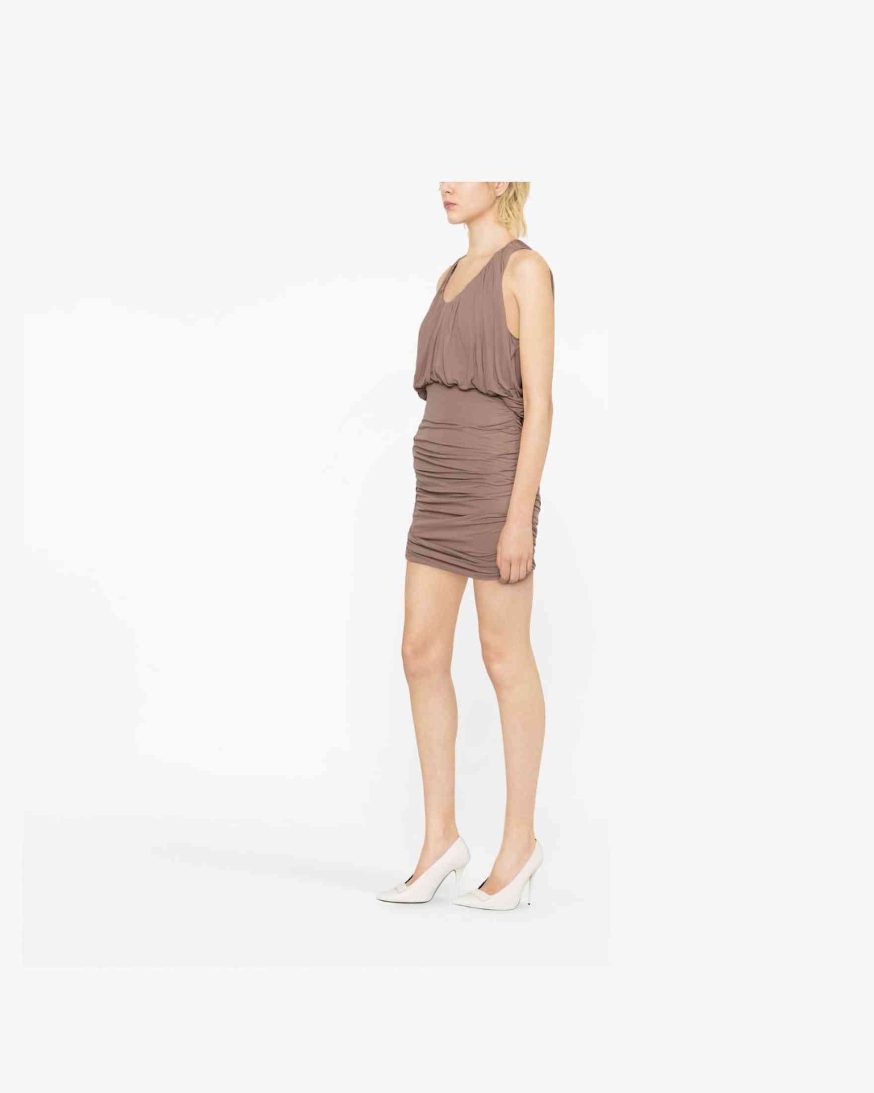 Saint Laurent Sleeveless Draped Minidress Glam Steals