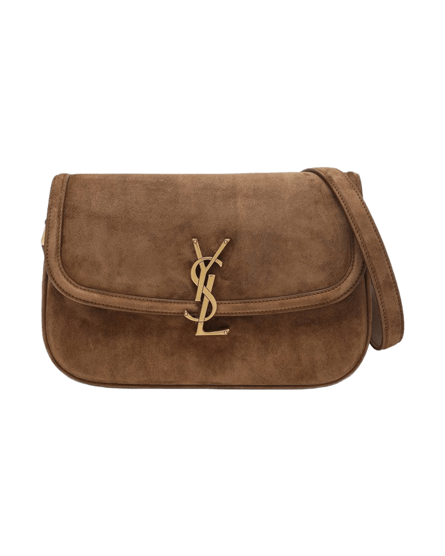 Saint Laurent Suede Borsa Solferino Medium In Caramel Cognac Glam Steals