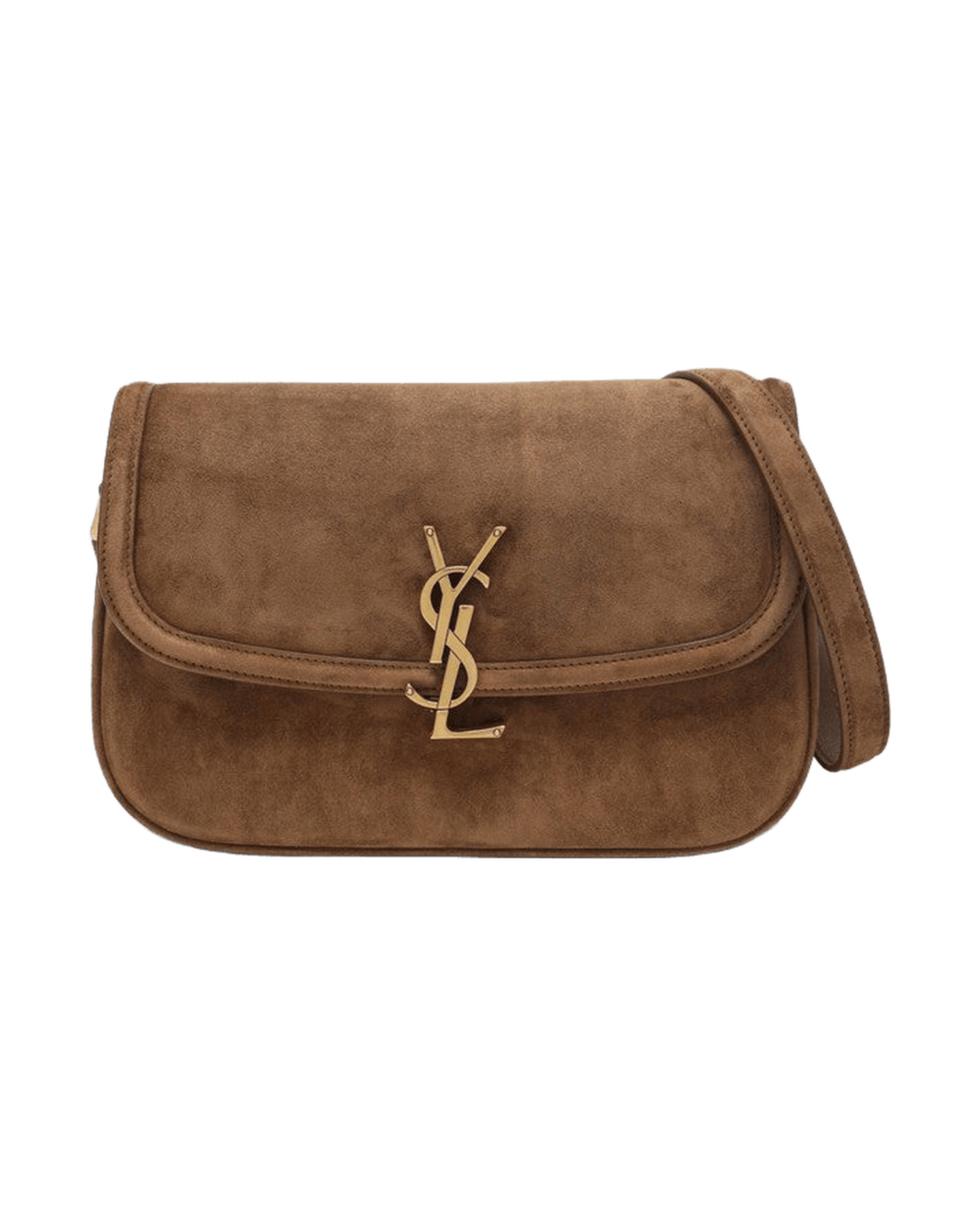Saint Laurent Suede Borsa Solferino Medium In Caramel Cognac Glam Steals