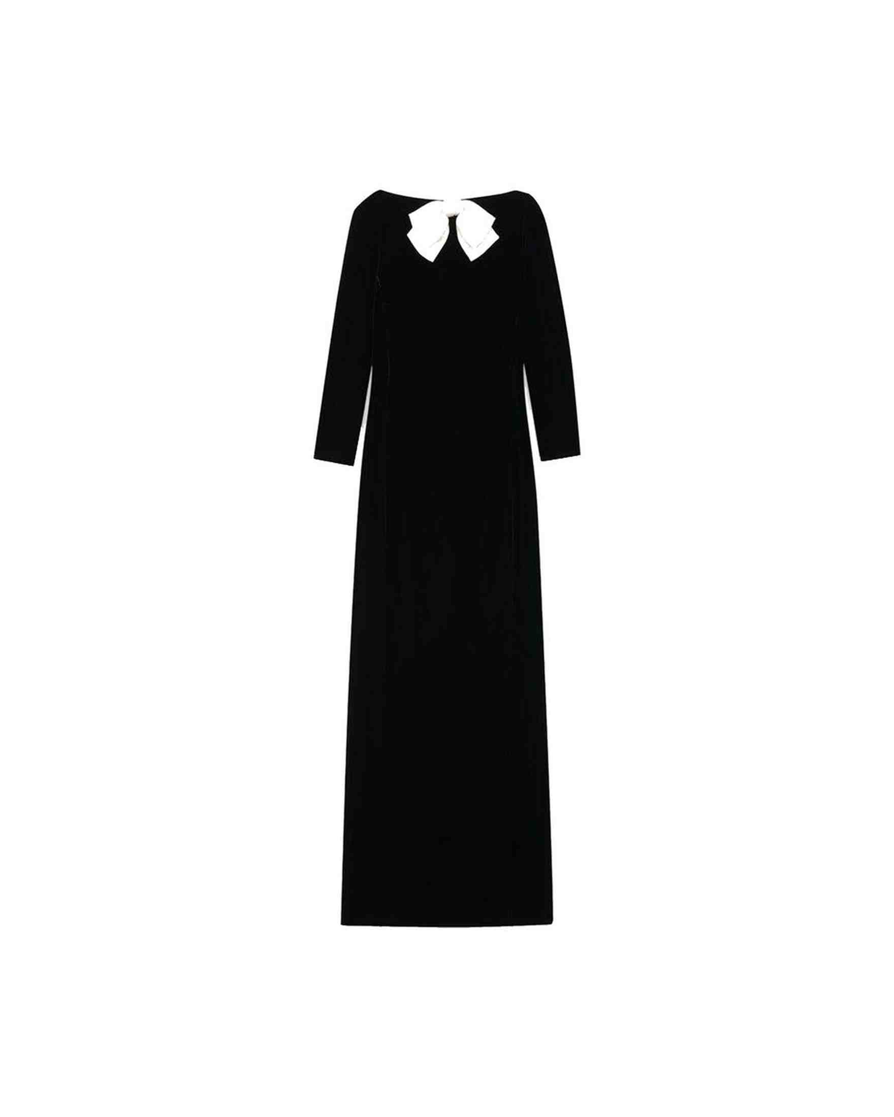 Saint Laurent Velvet Long Dress Glam Steals