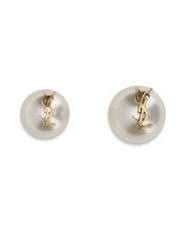 Saint Laurent White Brass Earrings Glam Steals