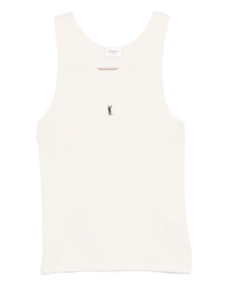 Saint Laurent White Top Topwear