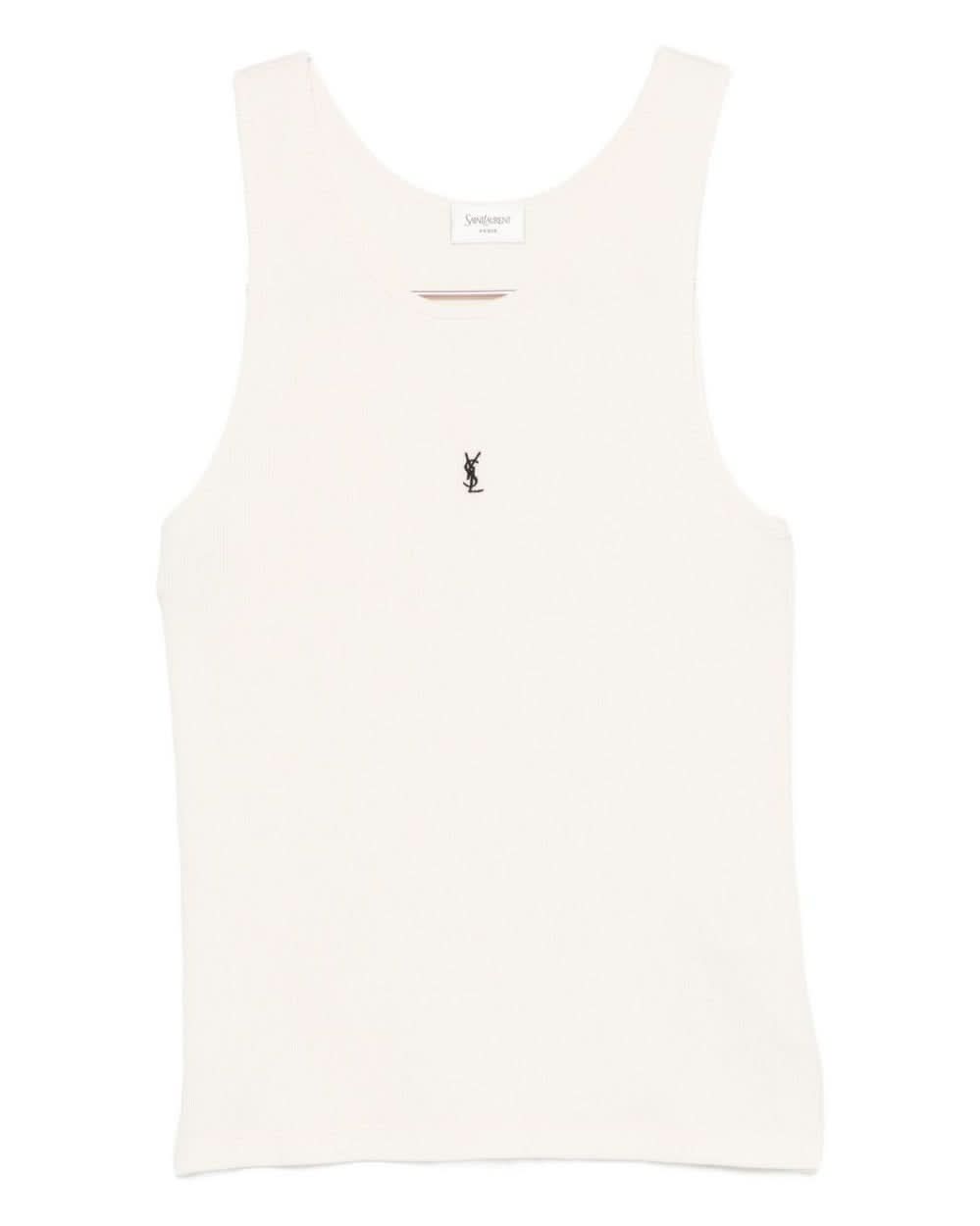 Saint Laurent White Top Topwear