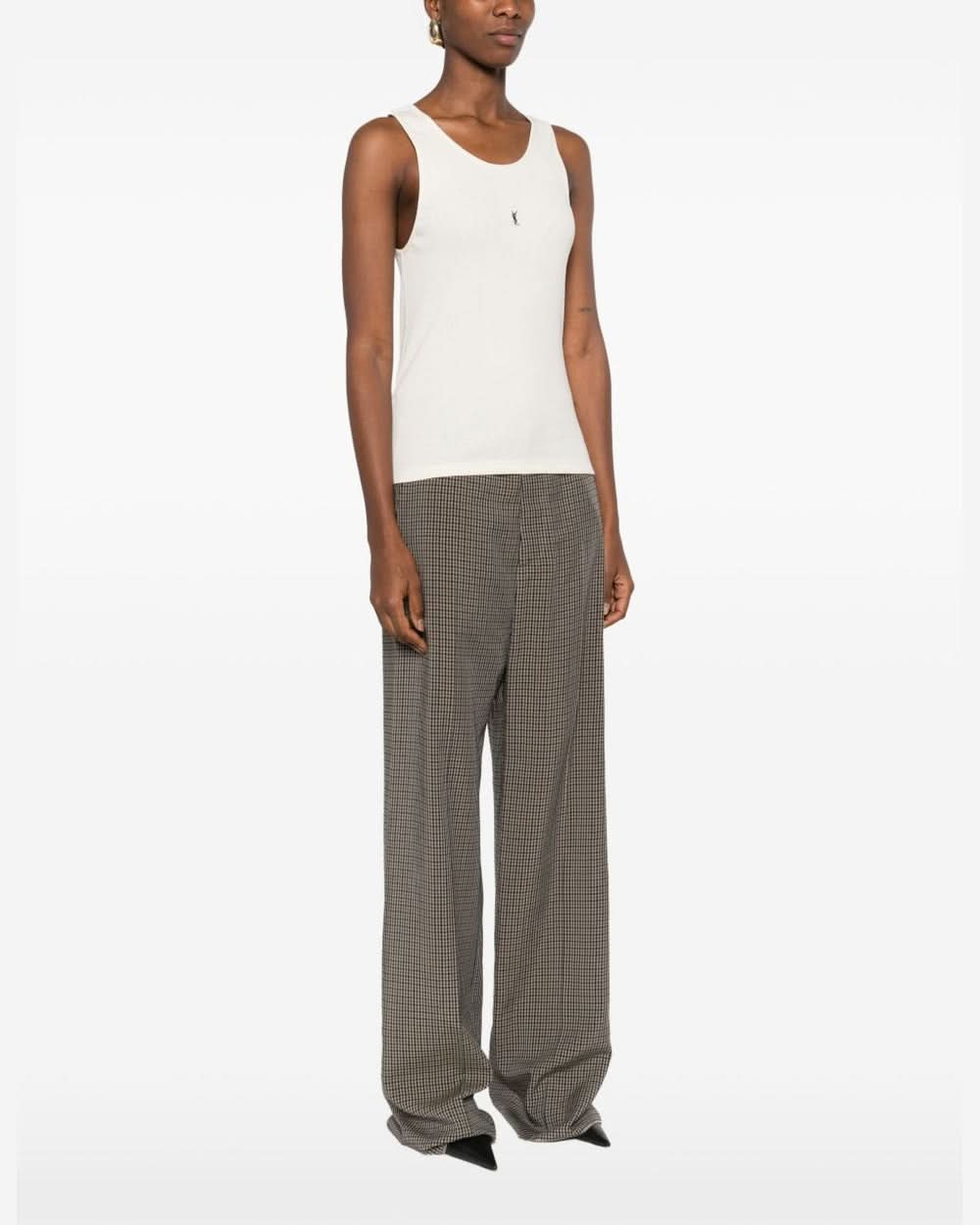 Saint Laurent White Top Topwear